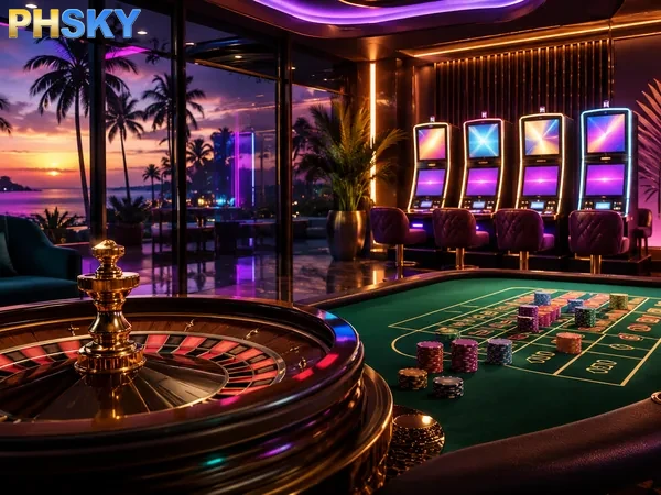 Home banner image 7 highlighting PHSKY live dealer games.